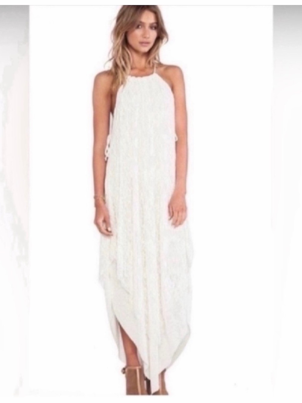 Free People Flowy Coastal Cowgirl Boho Olympia  Dress s M